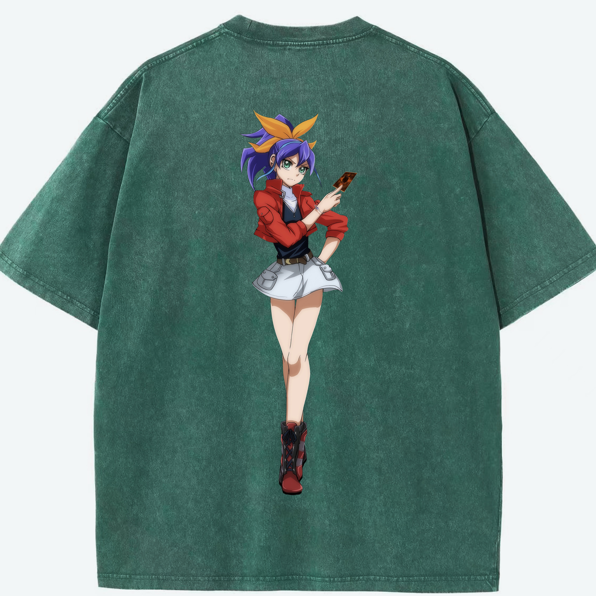 （画像用） 遊☆戯☆王 Yu-Gi-Oh! 綿100% ヴィンテージ風 半袖Tシャツ（背面プリント）